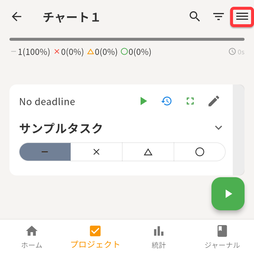 List detail screen
